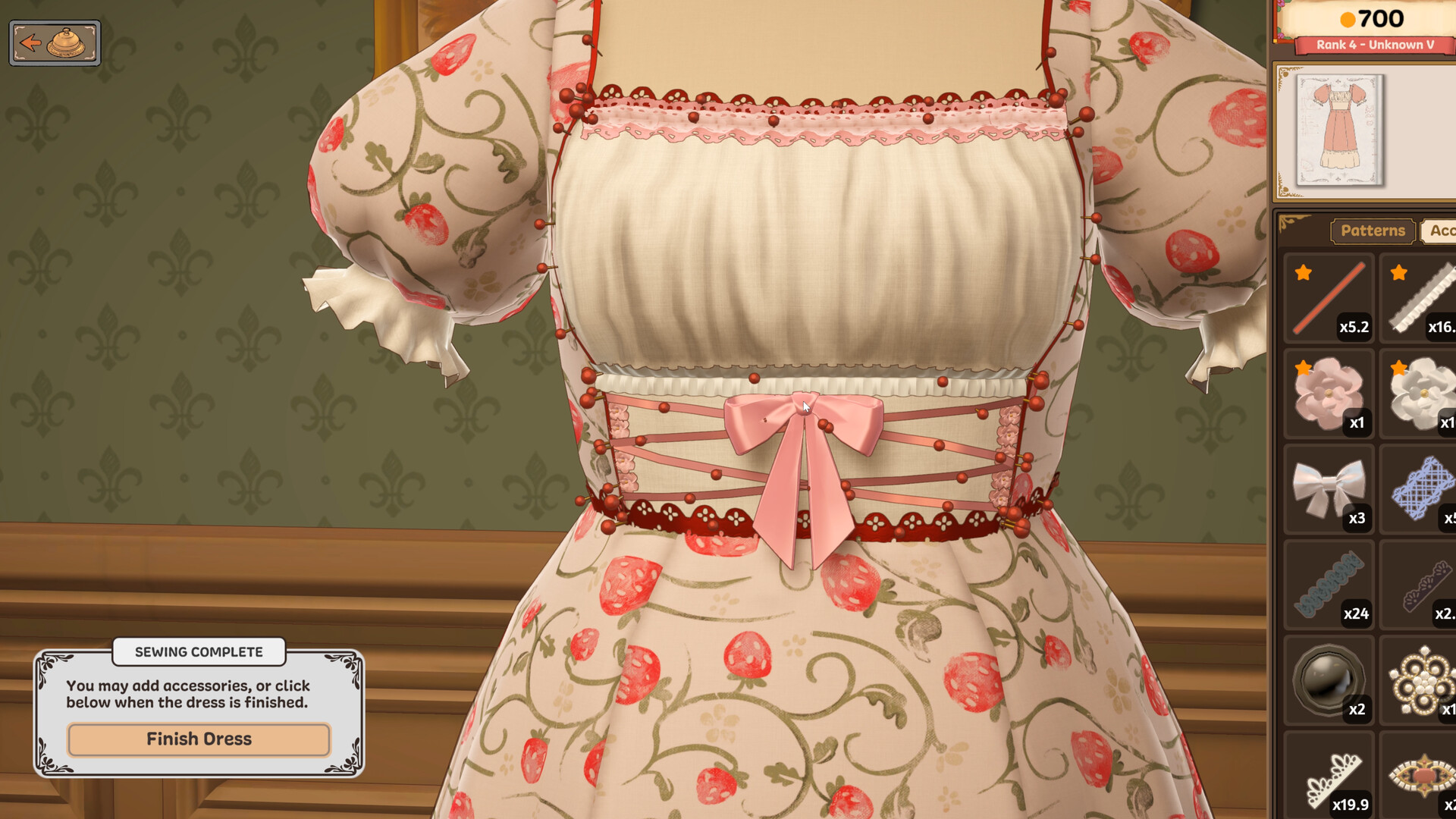 Dressmaker screenshot illustrating Decorating your dresses